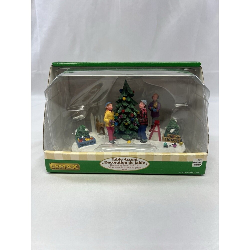 Lemax Village Collection “Decorating Front Yard Tree” Table Accent